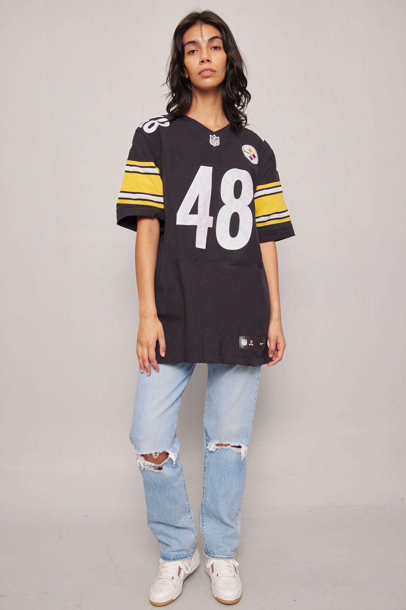 Polera casual  negro nike talla L-3