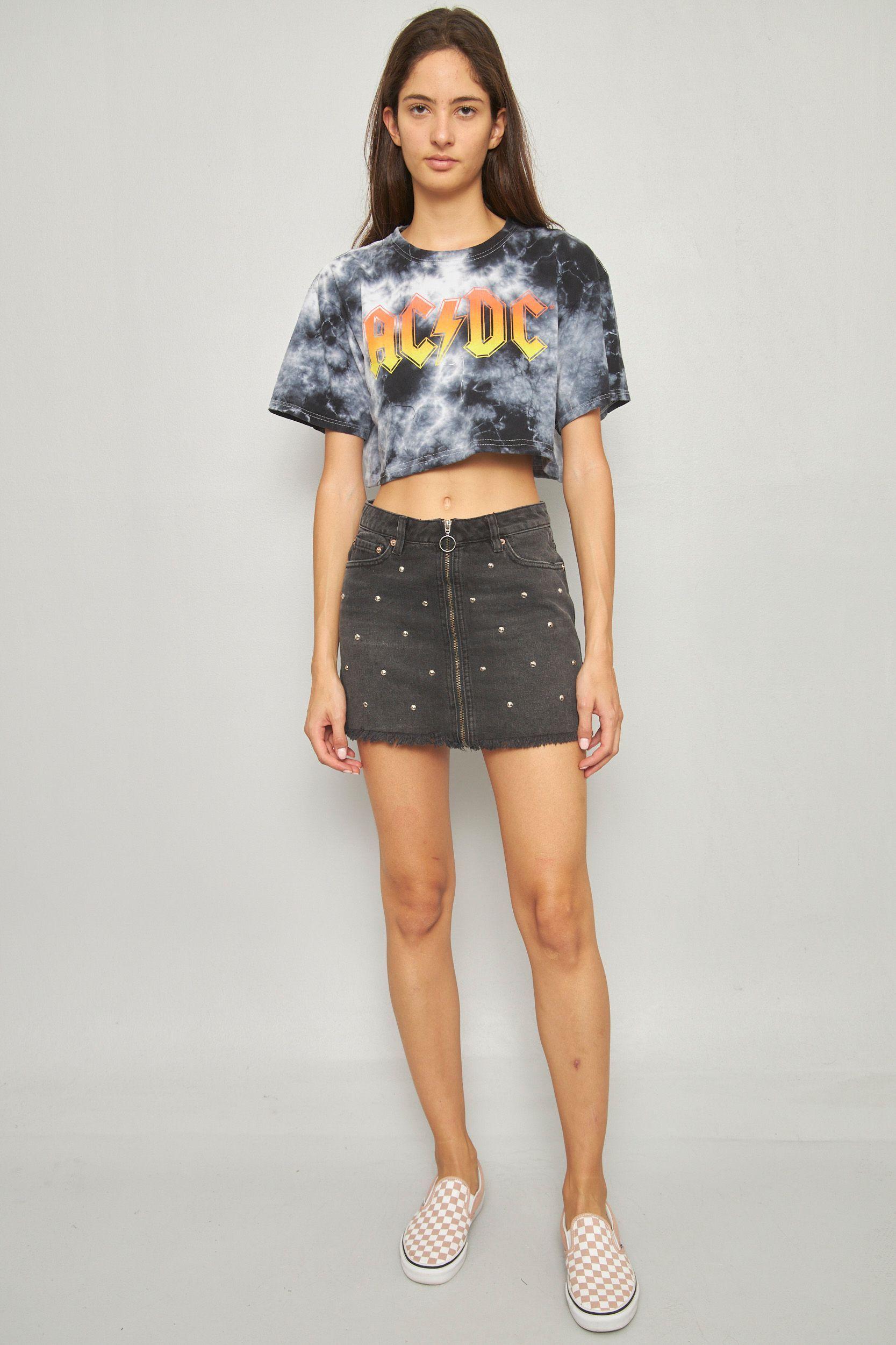 Falda casual reciclado gris lovemade talla XS  -4