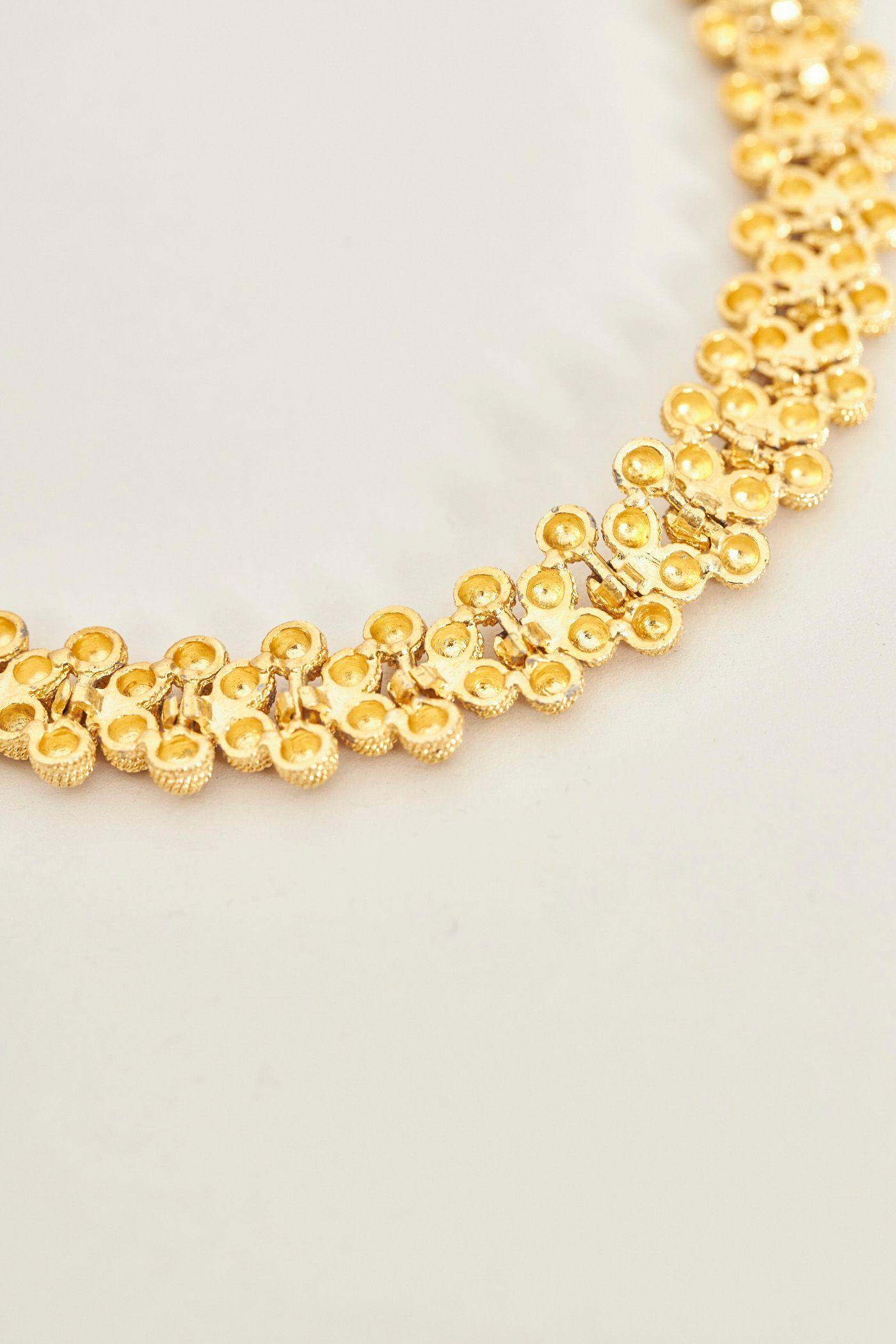 Collar vintage reciclado dorado nostalgic talla M  -2