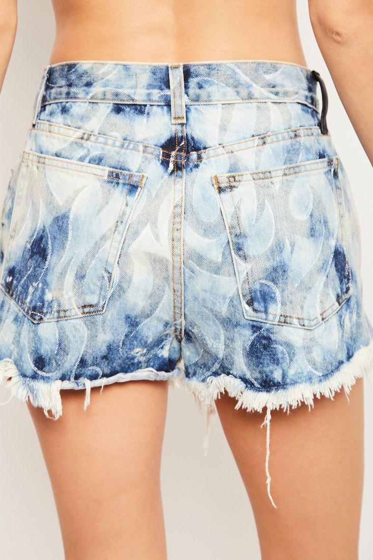 Shorts denim reciclado multicolor alexander wang talla S -3