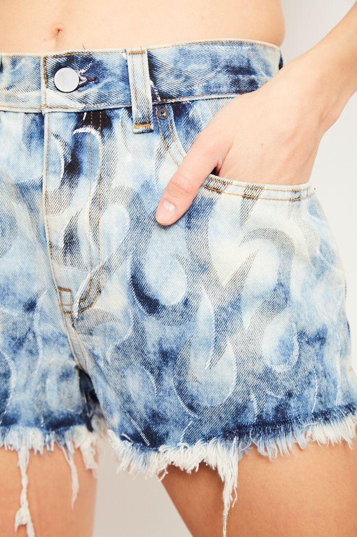 Shorts denim reciclado multicolor alexander wang talla S -4