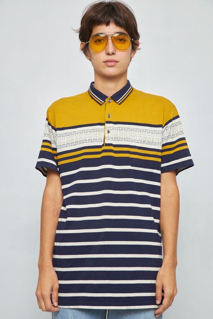 Polera manga corta reciclado multicolor vogue &ocean talla L-0
