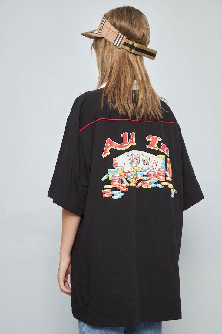 Blusa manga corta reciclado multicolor nostalgic talla XL -2