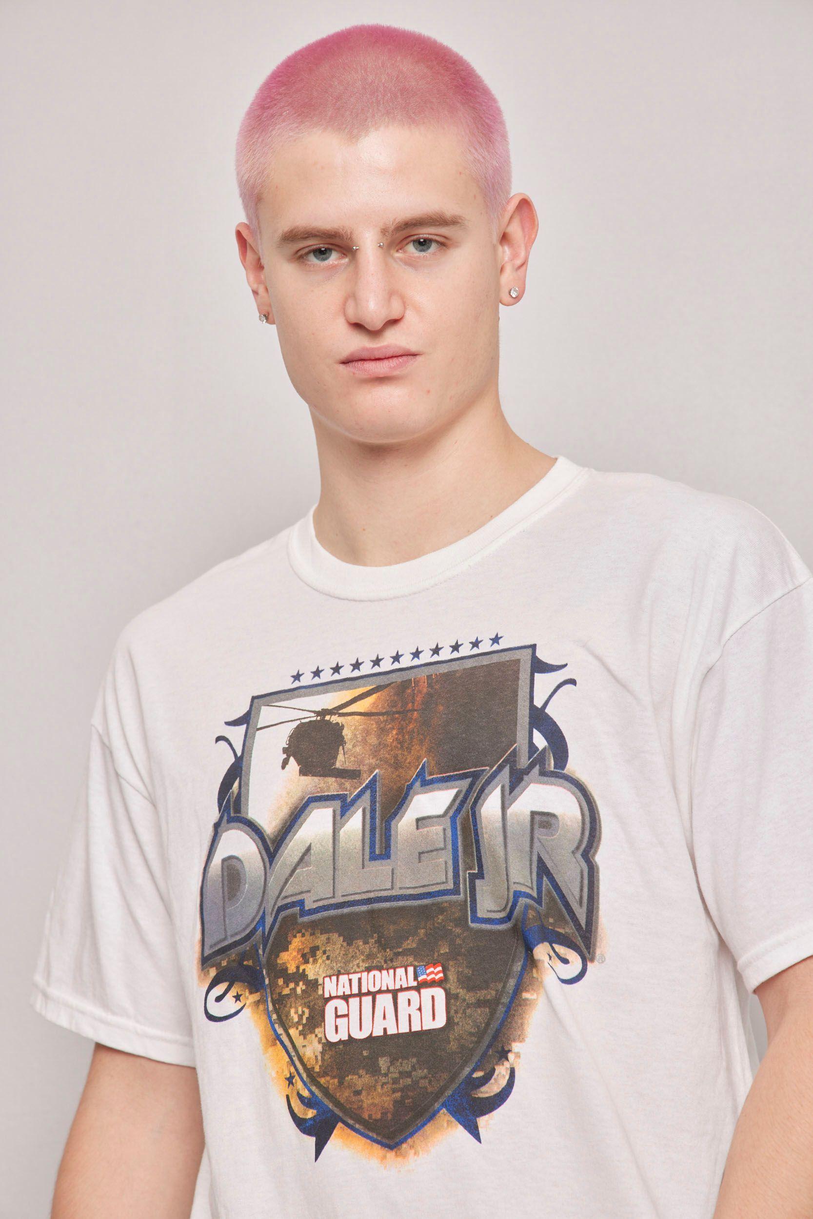 Polera casual  blanco nascar talla L-4