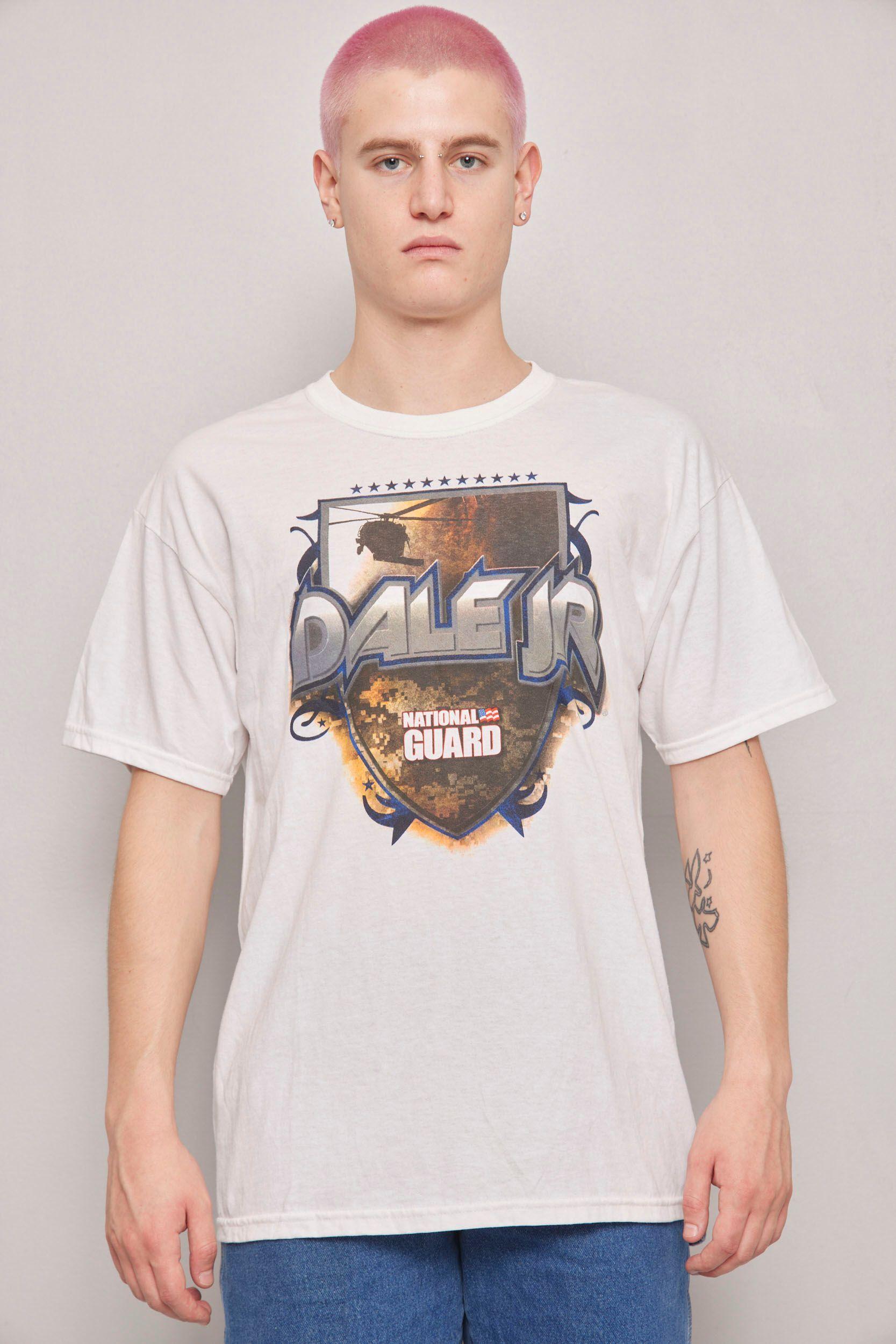 Polera casual  blanco nascar talla L-0