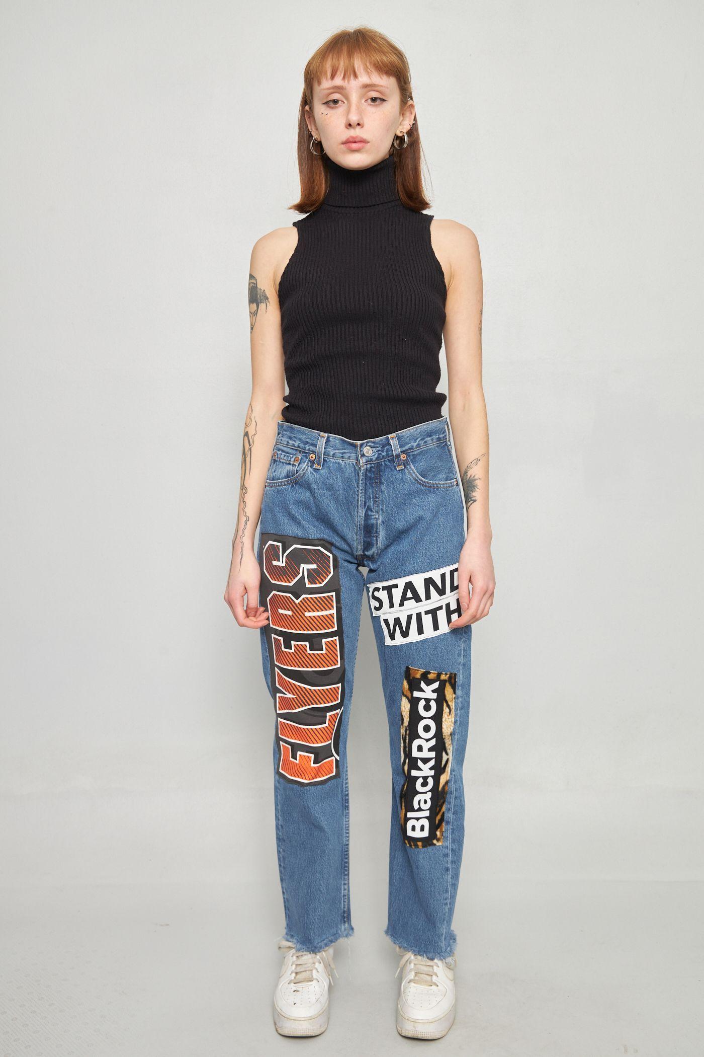 Jeans casual reciclado celeste Lovemade talla 38  -4