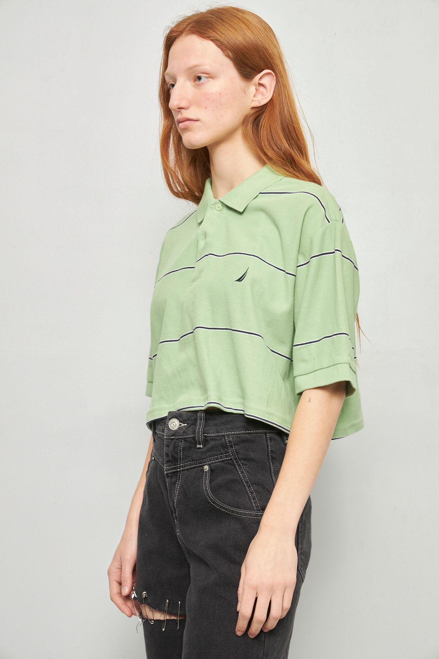 Polera casual reciclado verde lovemade talla M  -1