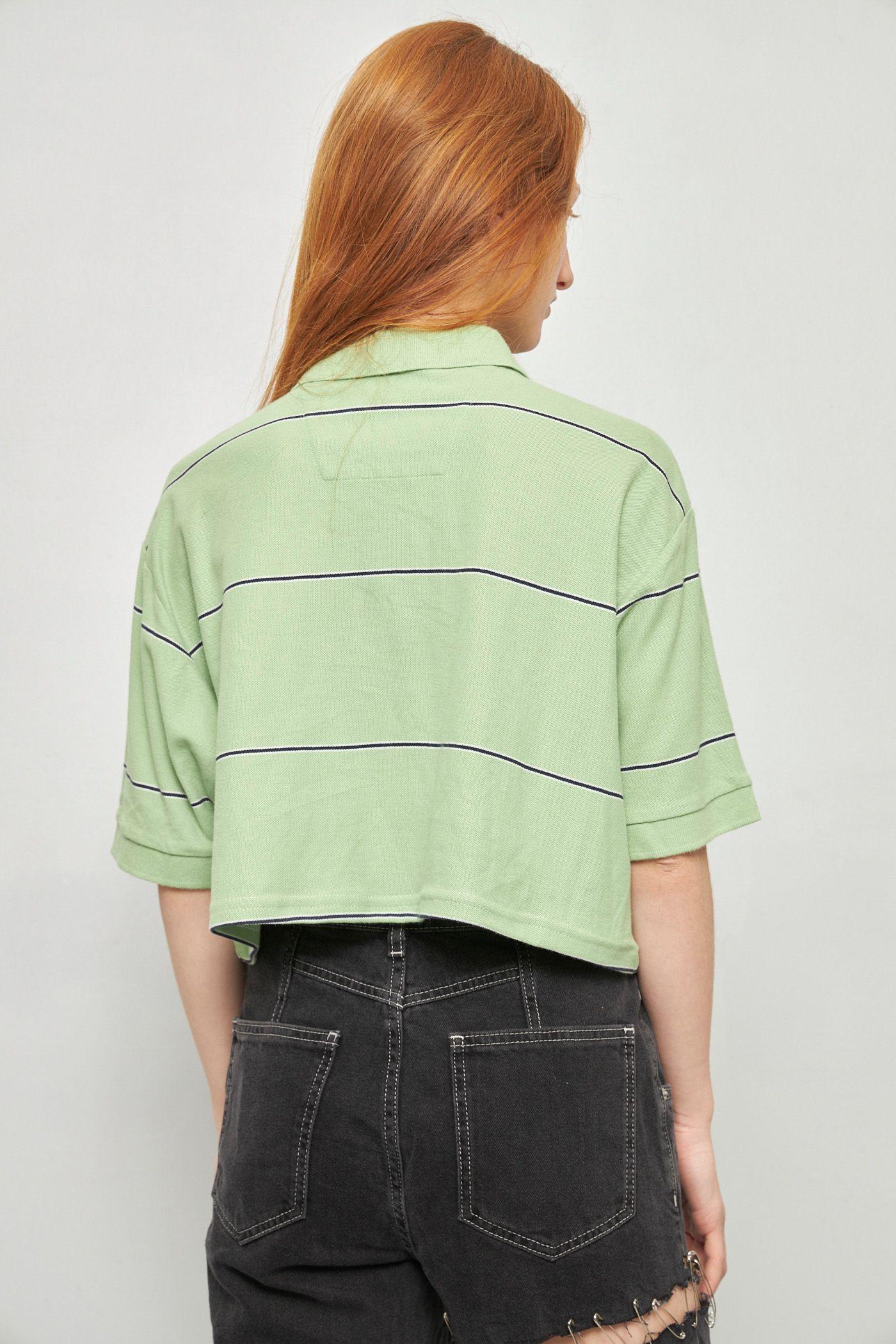 Polera casual reciclado verde lovemade talla M  -2