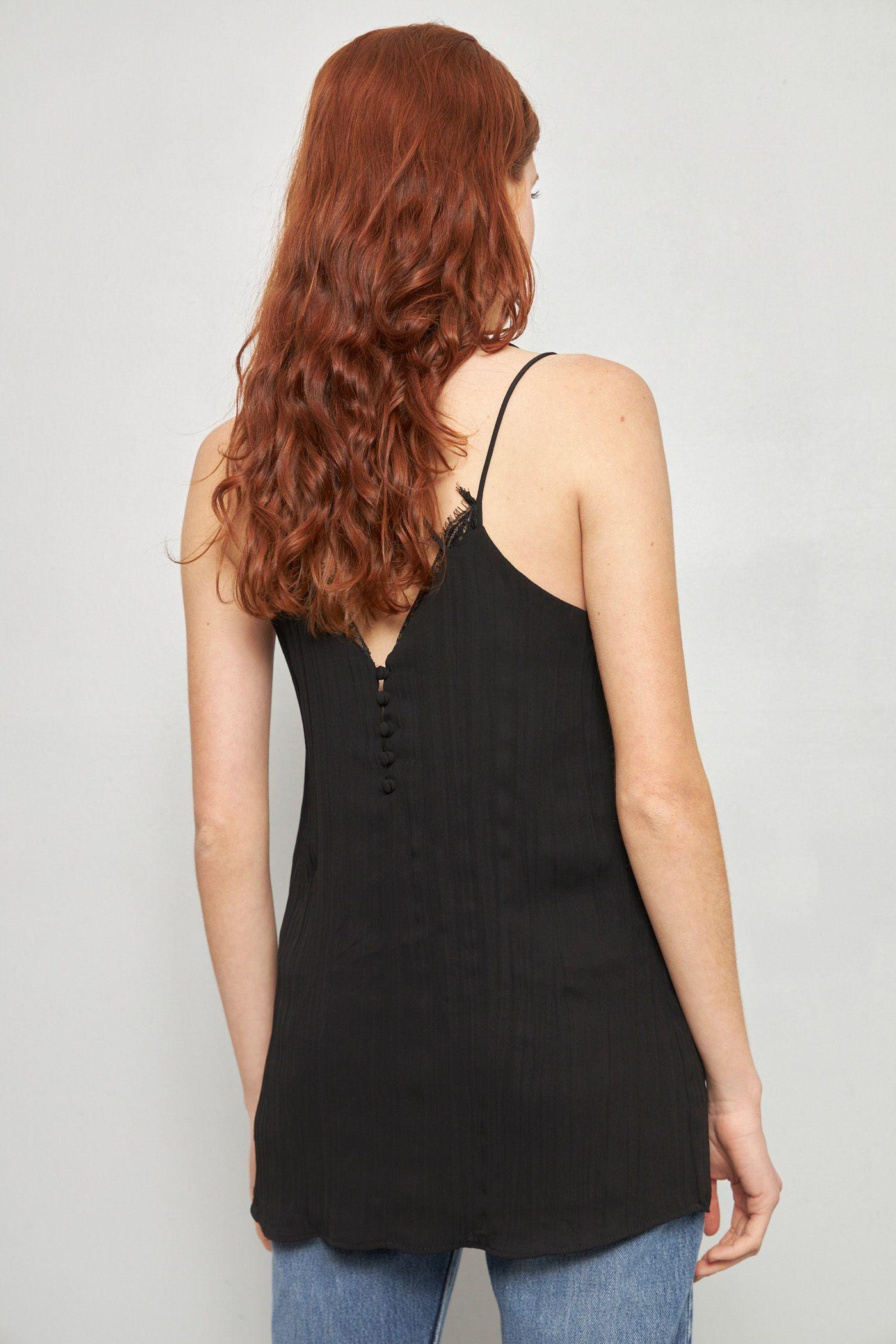 Blusa casual reciclado negro zara talla S  -2