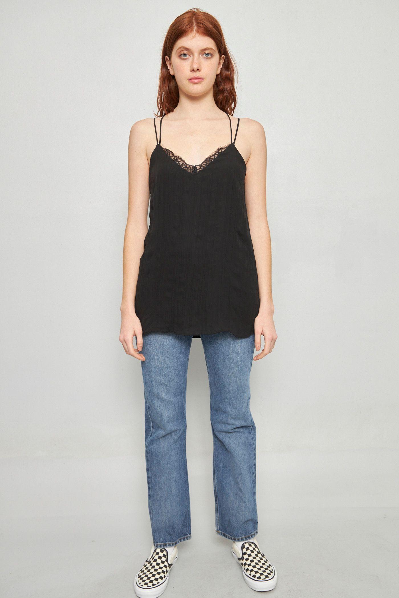 Blusa casual reciclado negro zara talla S  -3