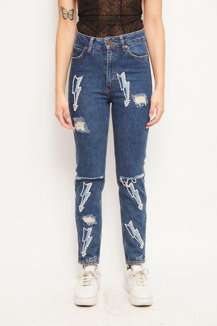 Jeans casual reciclado azul sandro talla XS  -0