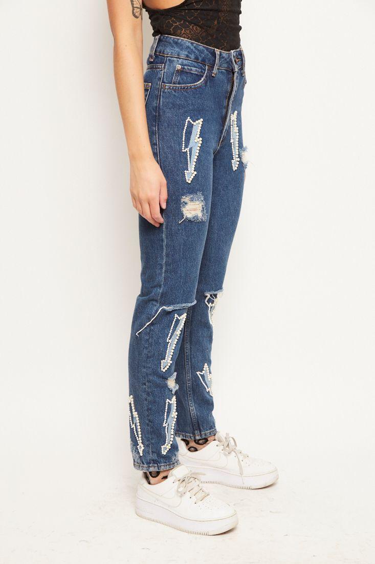 Jeans casual reciclado azul sandro talla XS  -1