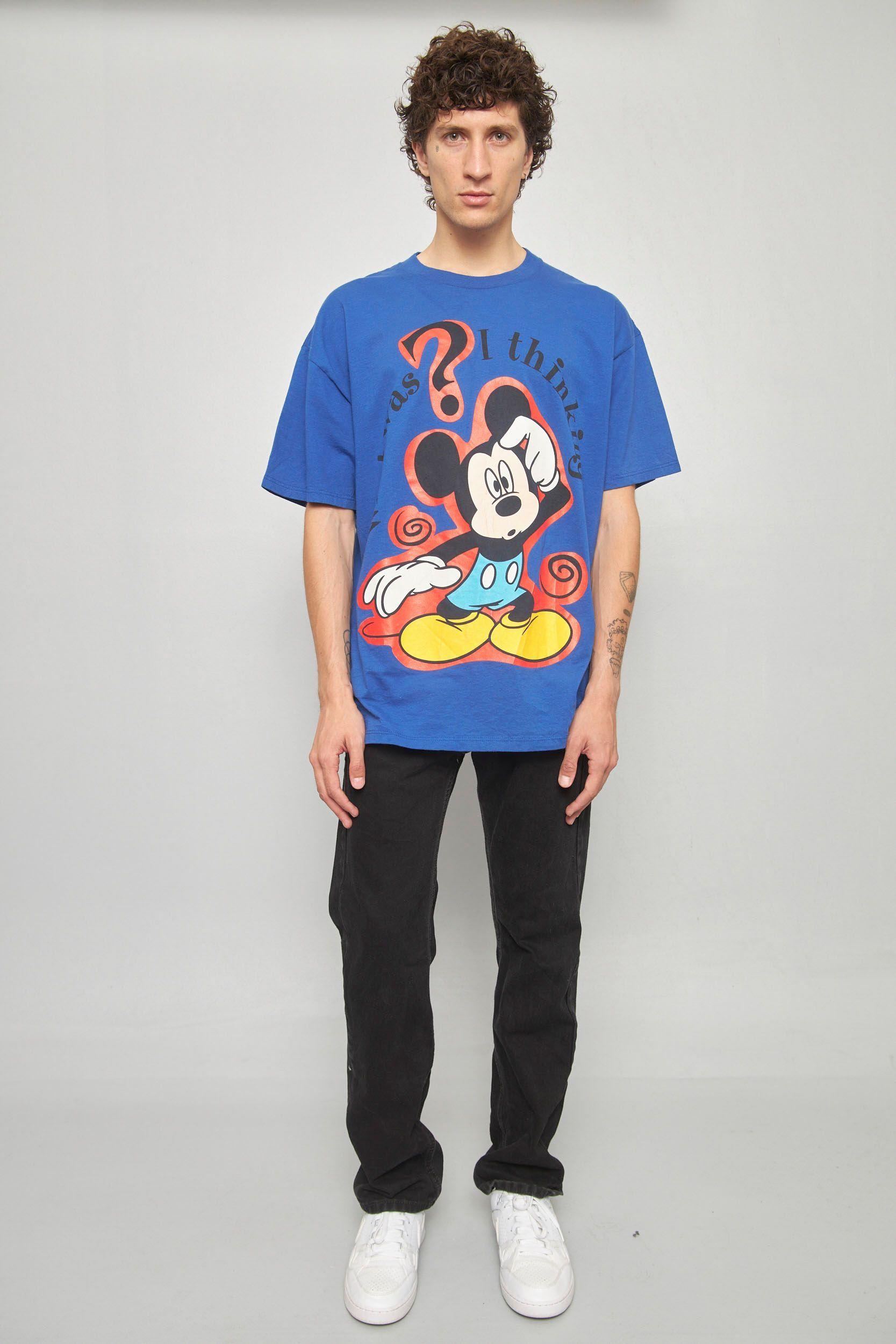 Polera casual reciclado azul mickey talla XL    -3