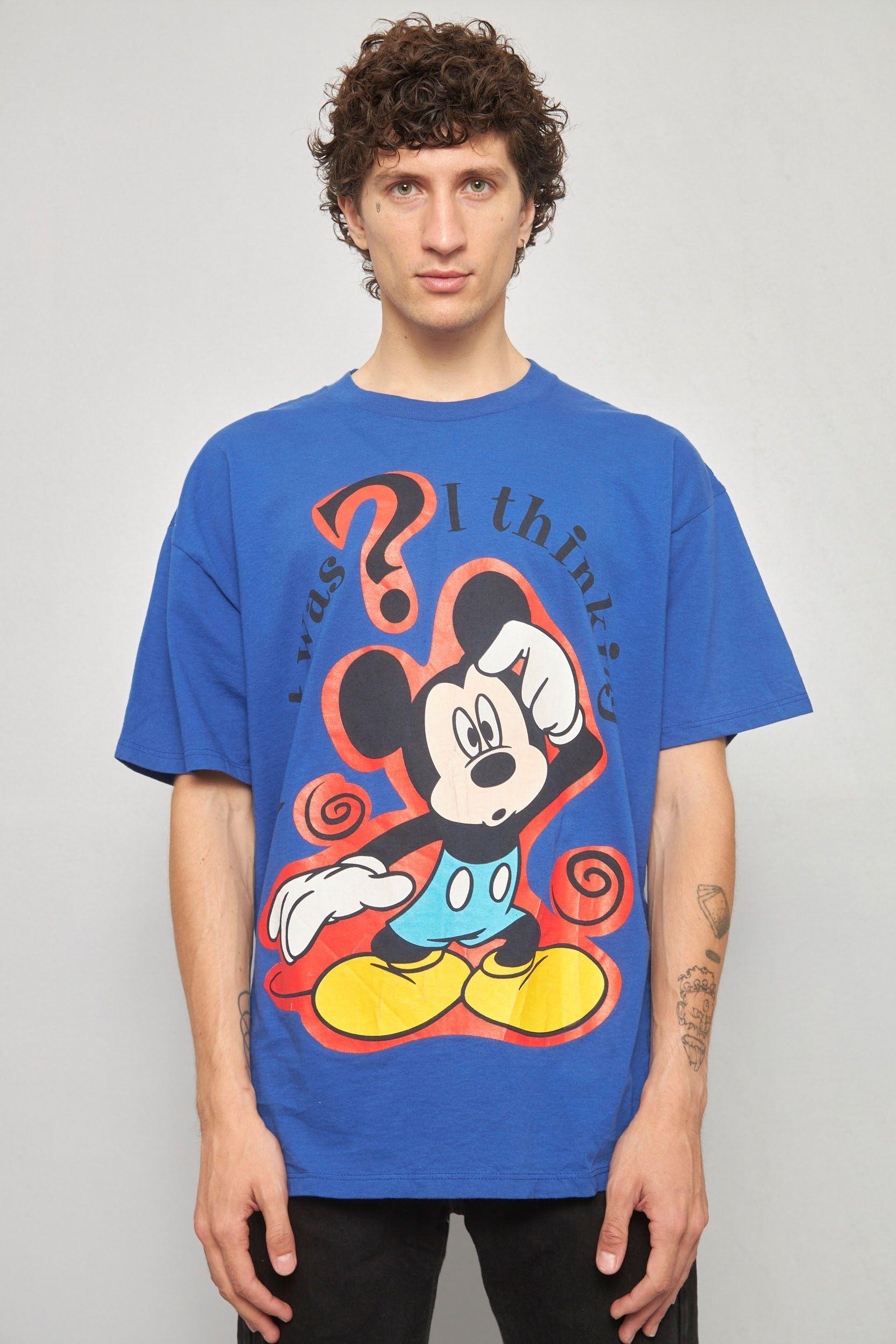 Polera casual reciclado azul mickey talla XL    -0