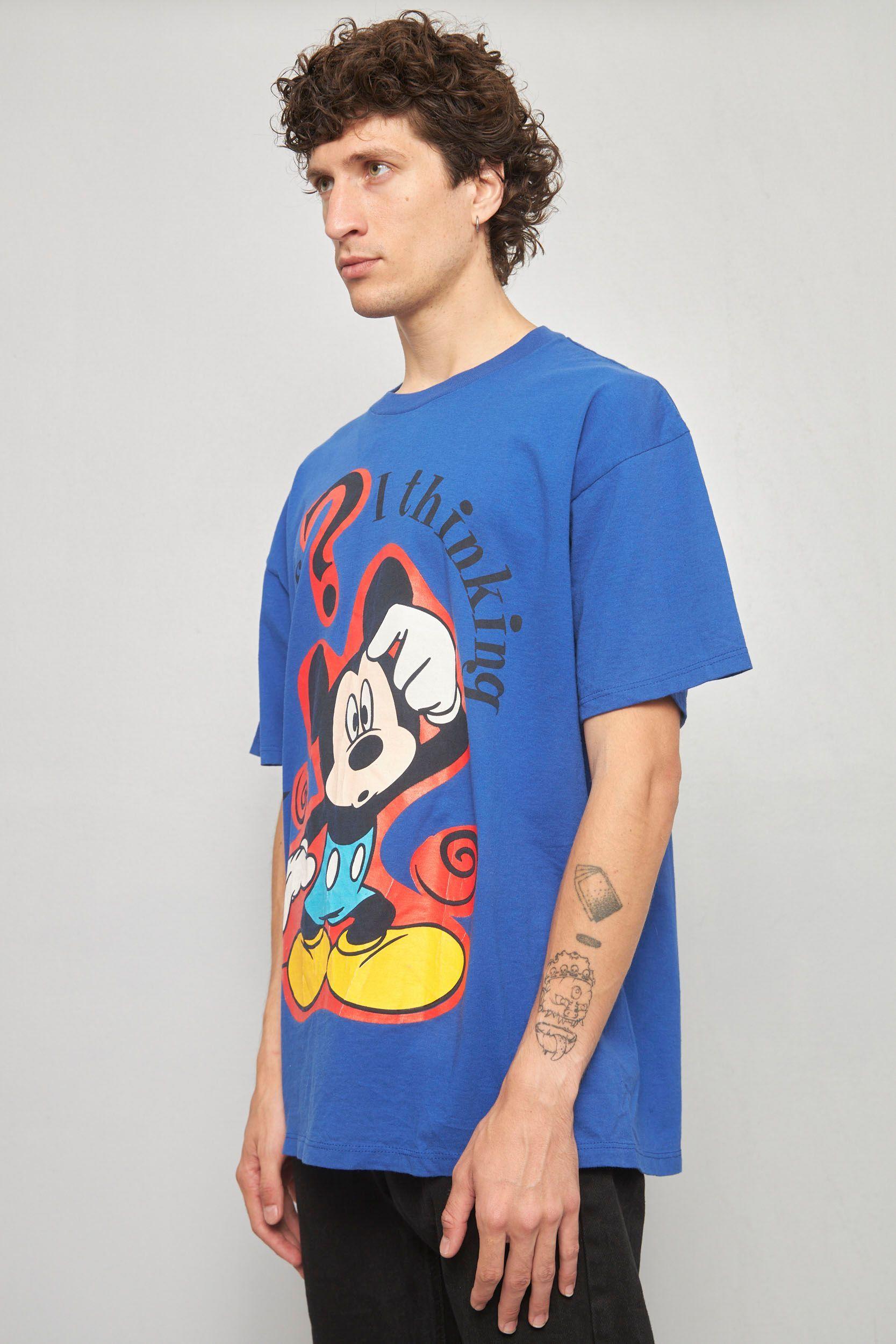 Polera casual reciclado azul mickey talla XL    -1
