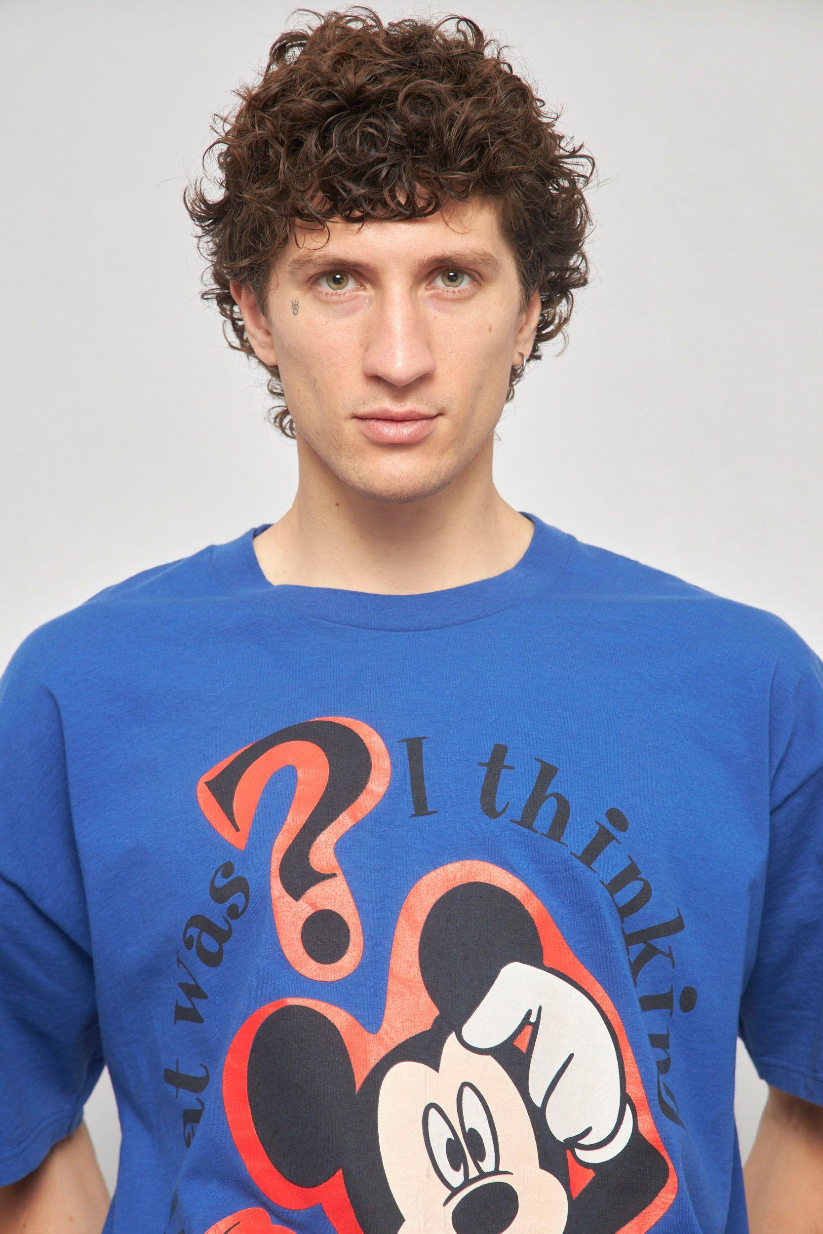 Polera casual reciclado azul mickey talla XL    -4