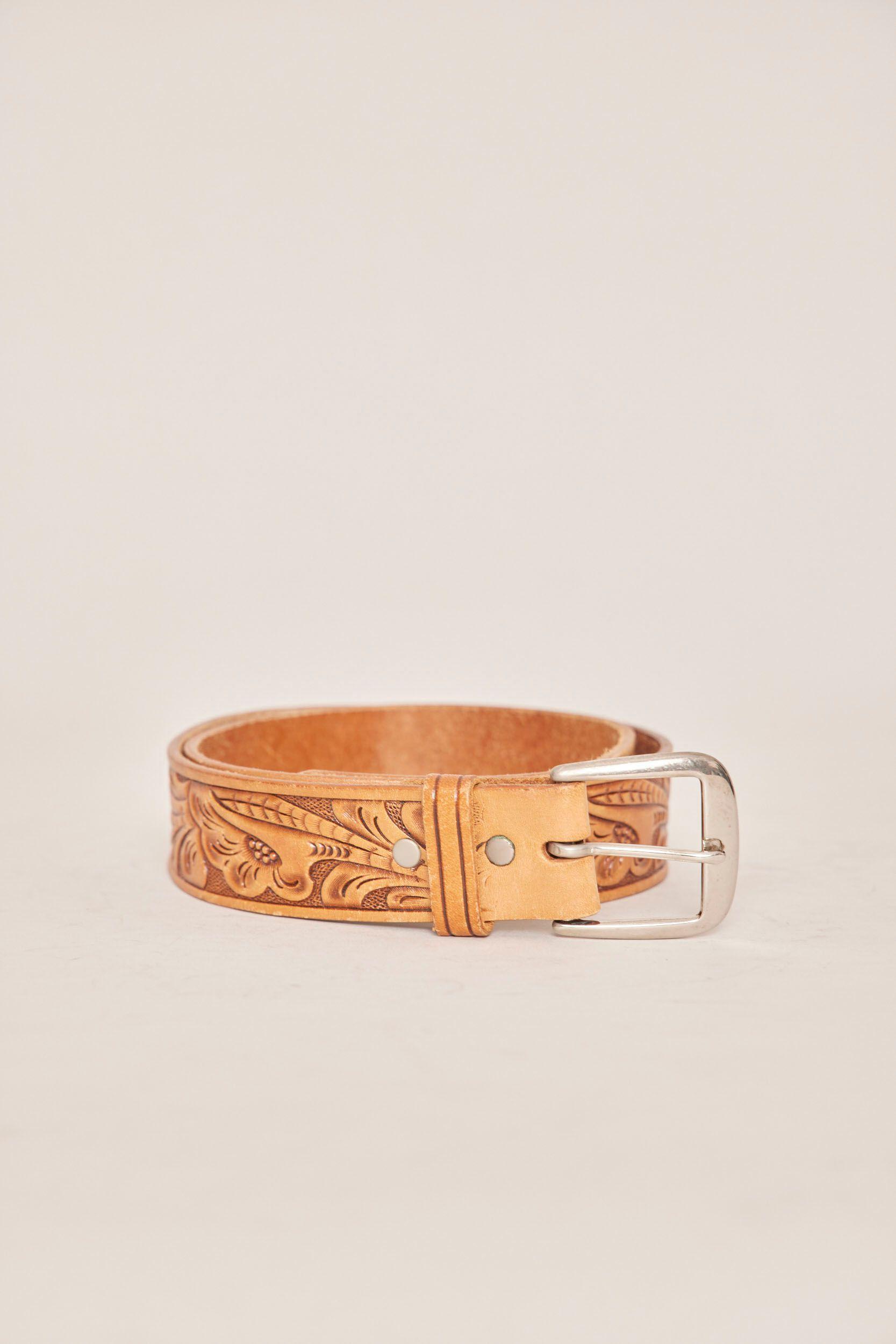 Cinturon vintage  camel nostalgic talla M-0