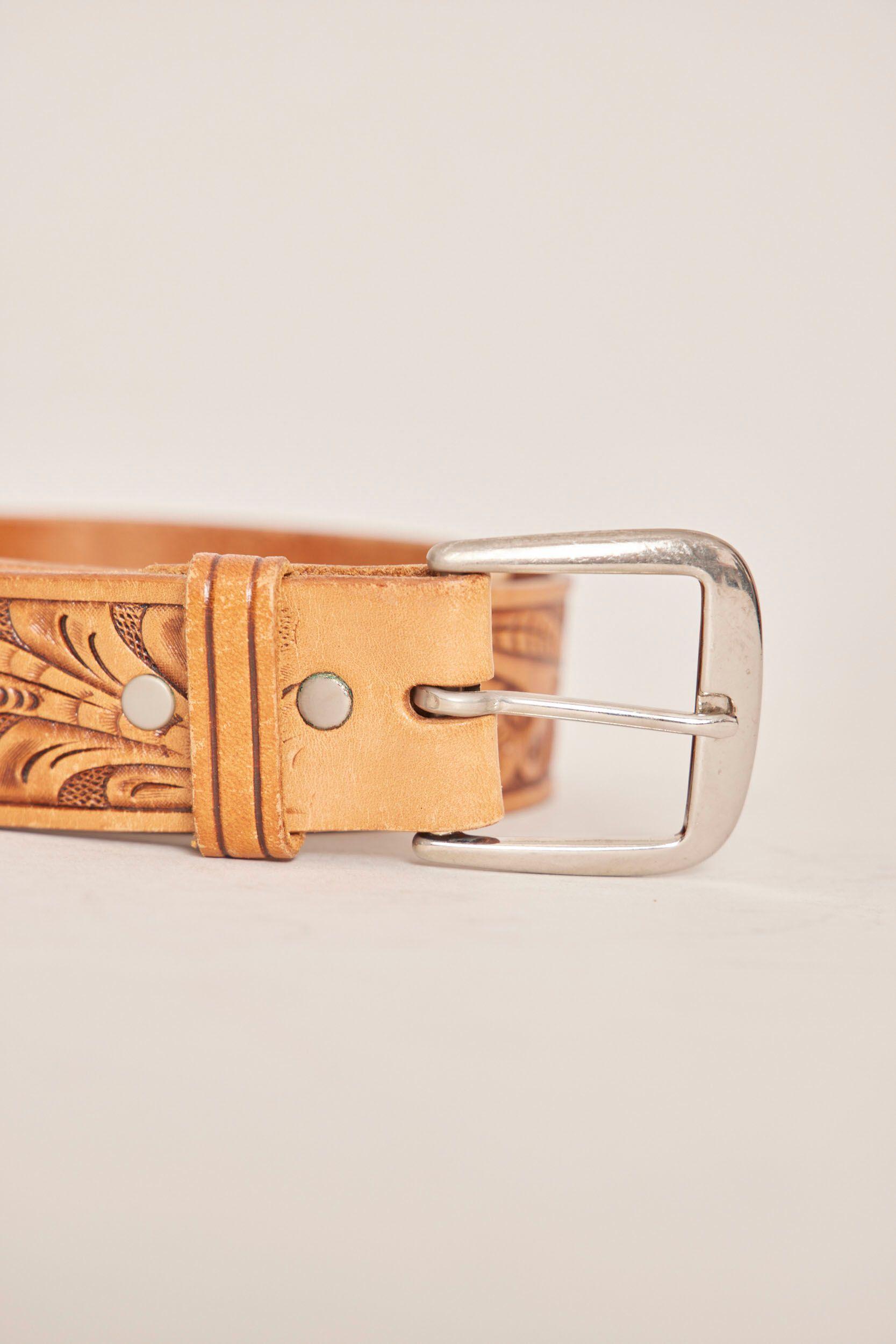 Cinturon vintage  camel nostalgic talla M-1