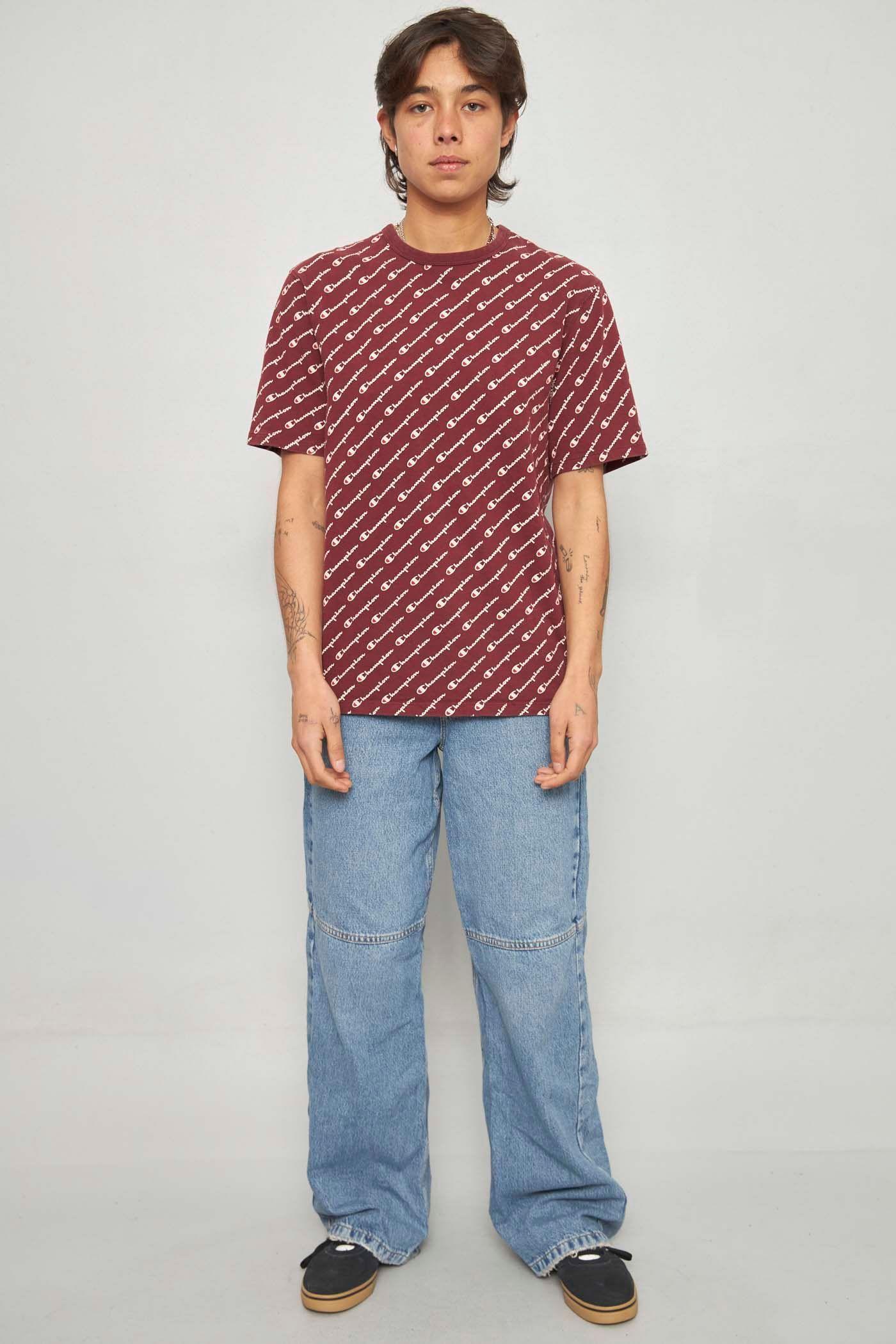 Polera casual reciclado burdeo champion talla M  -3