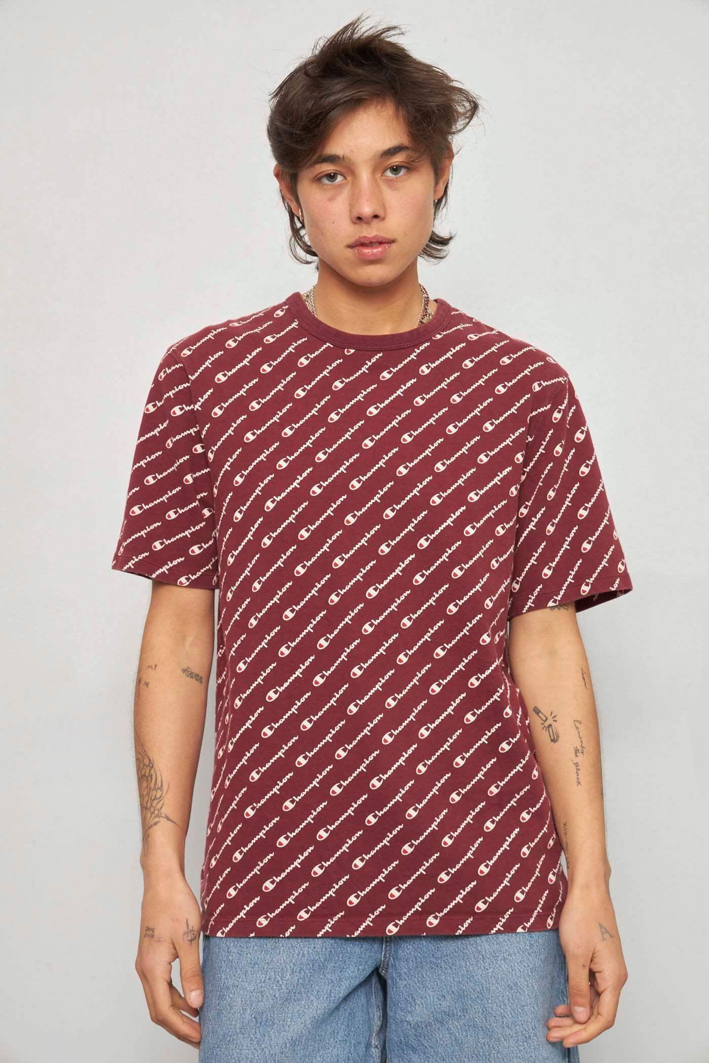 Polera casual reciclado burdeo champion talla M  -0