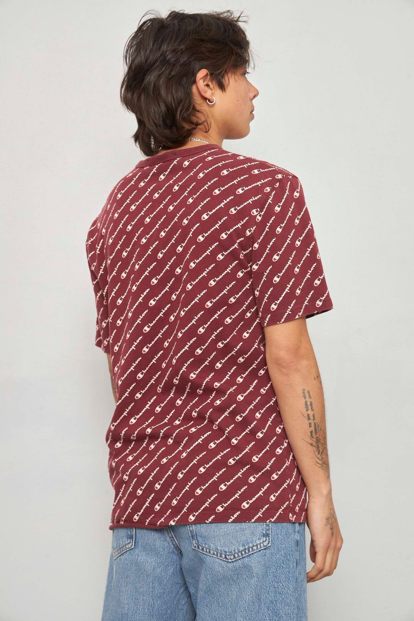 Polera casual reciclado burdeo champion talla M  -2