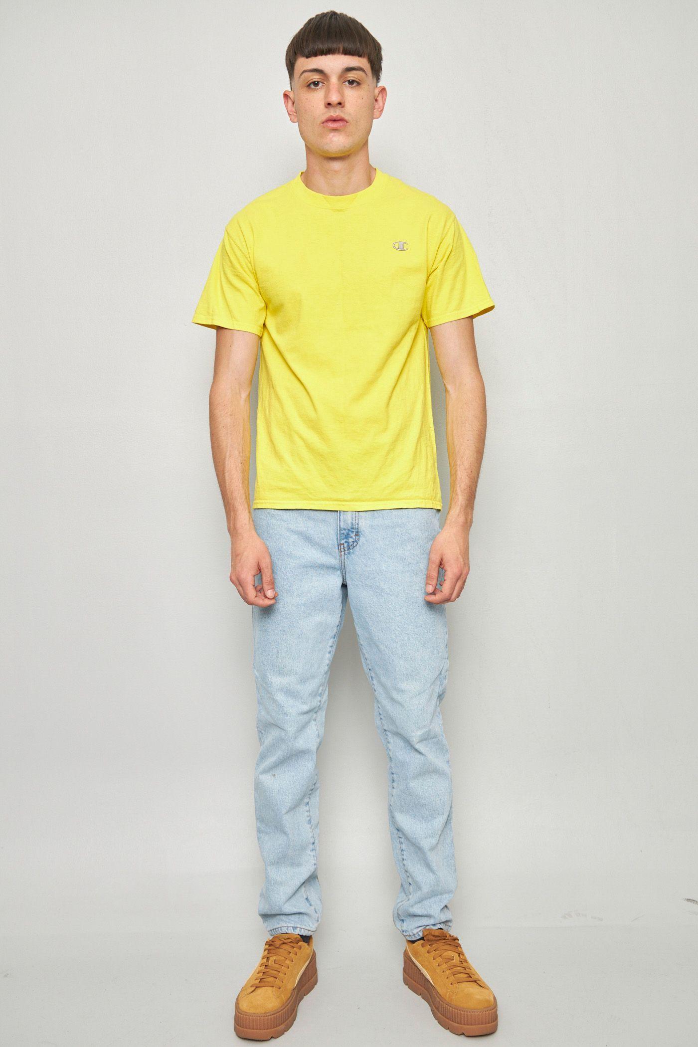 Polera casual reciclado amarillo champion talla M  -3