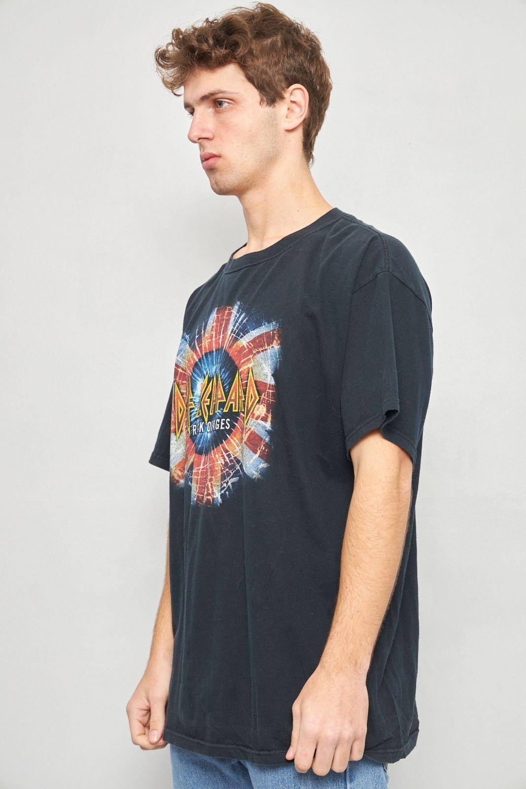 Polera casual reciclado negro anvil talla 2XL  -1