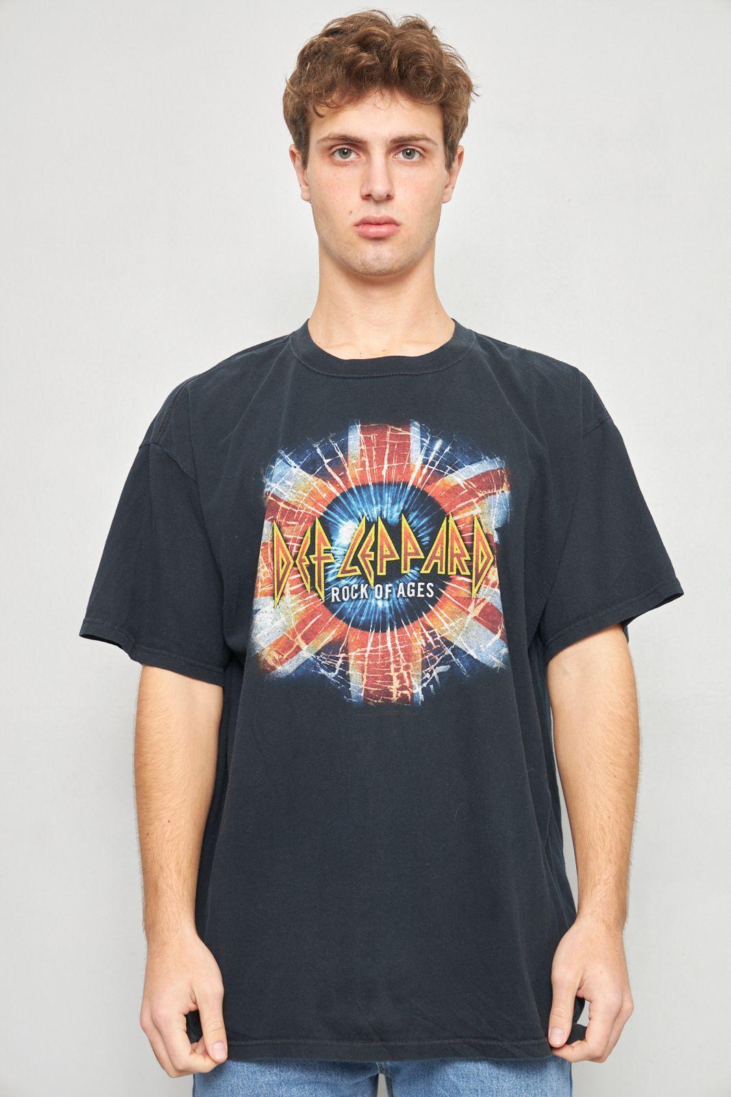 Polera casual reciclado negro anvil talla 2XL  -0