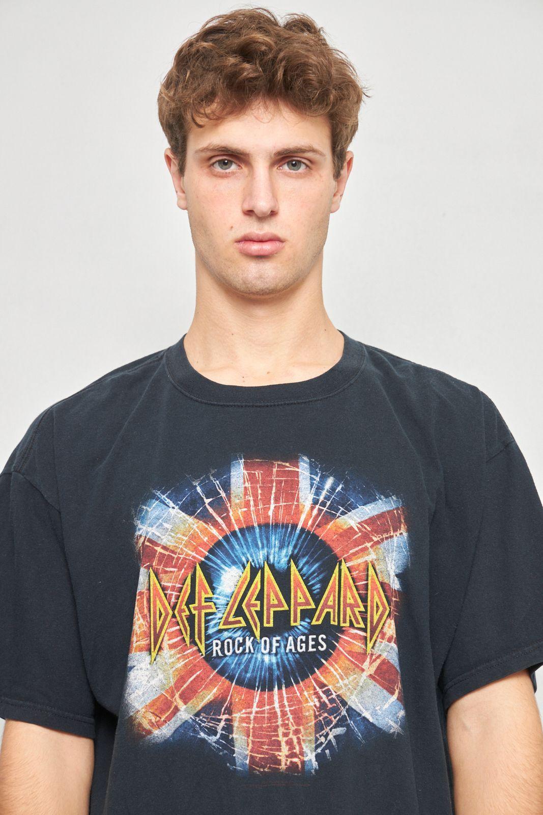 Polera casual reciclado negro anvil talla 2XL  -4