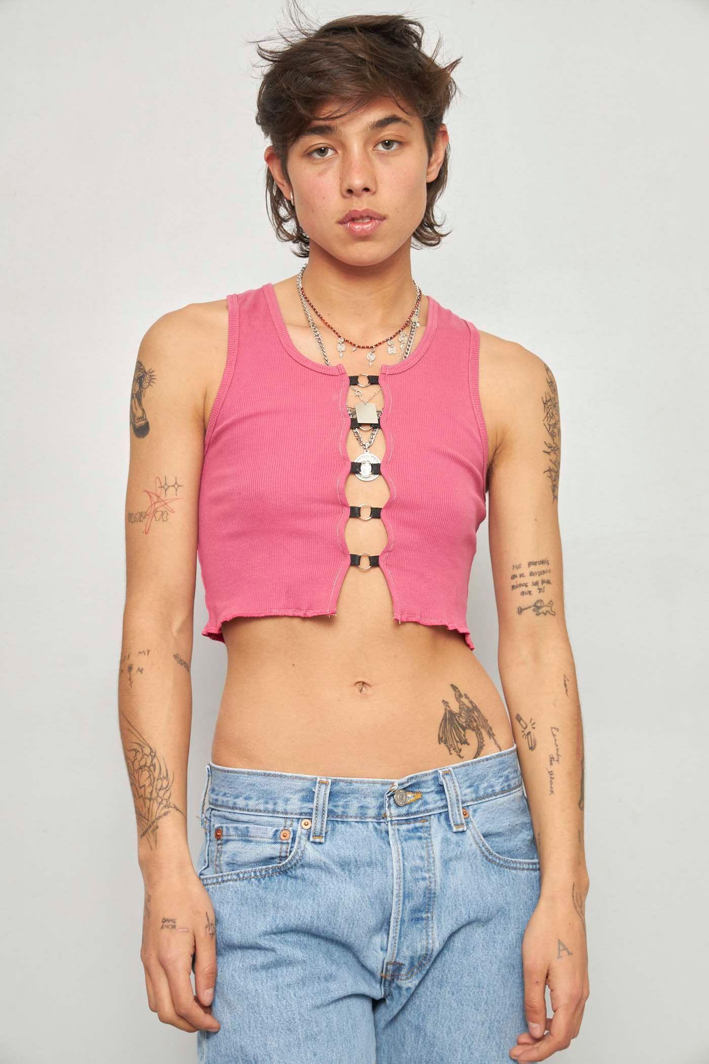 Polera casual reciclado ciruela lovemade talla S  -0