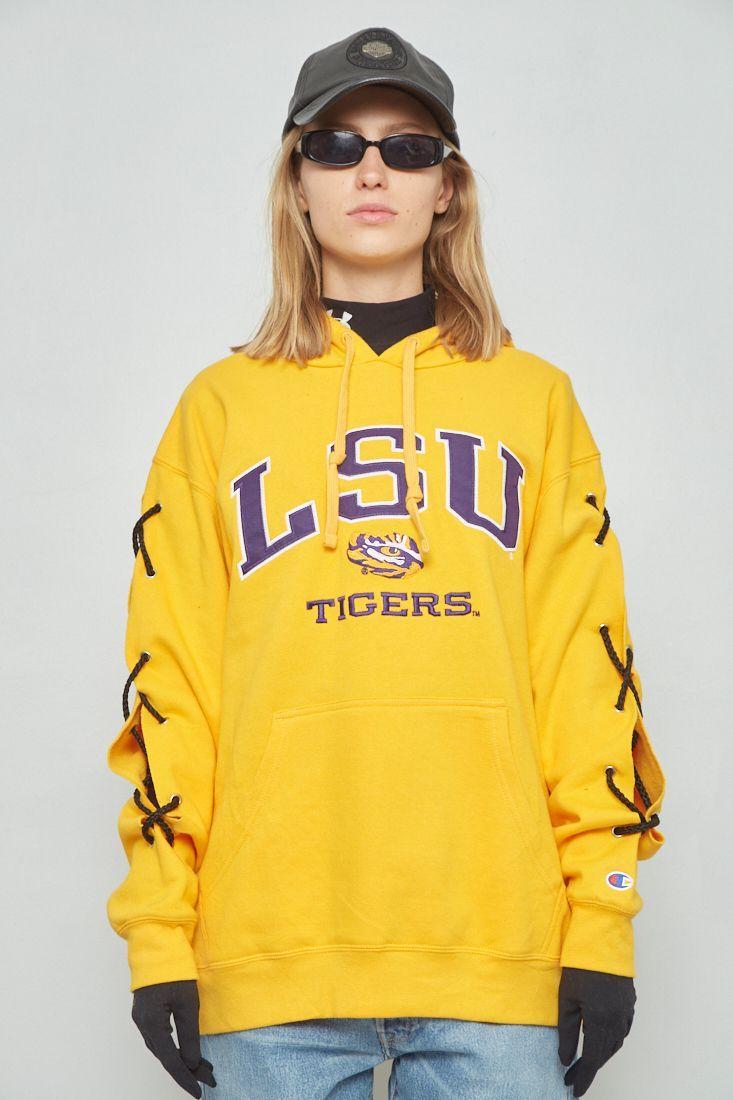 Poleron casual reciclado amarillo champion talla L  -0