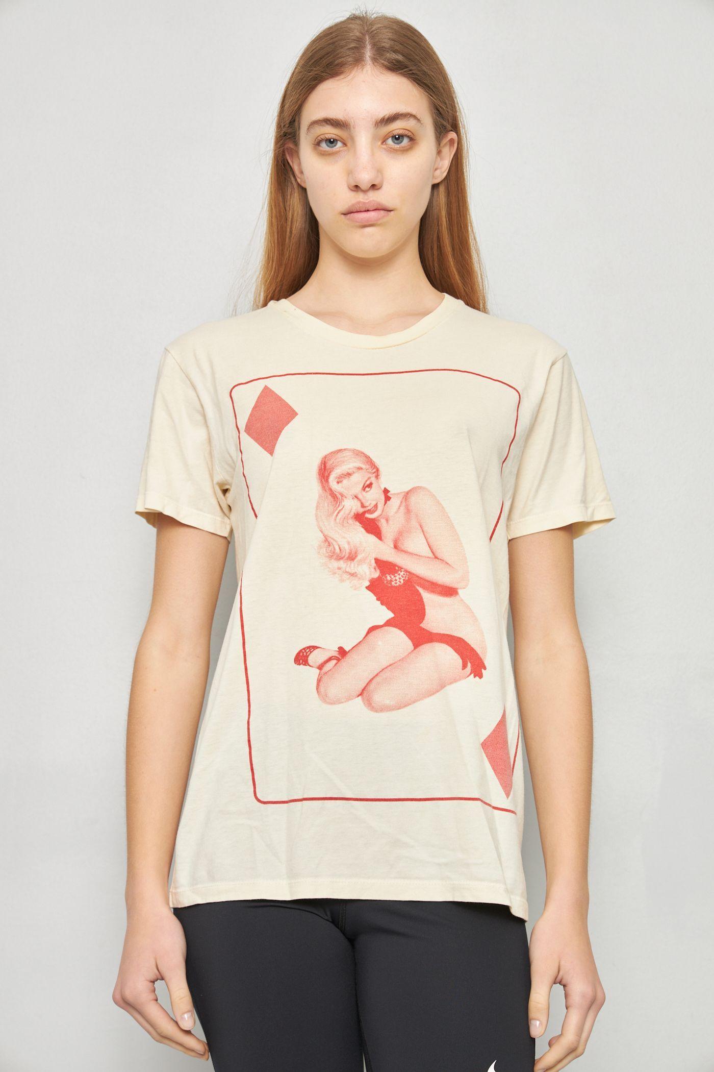 Polera casual reciclado crema krate 101 talla S -0