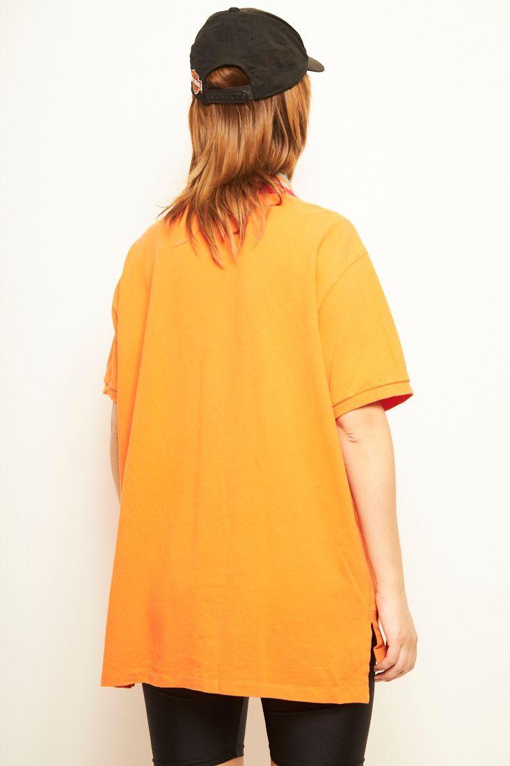 Polera casual reciclado naranja ralph lauren talla XL -2