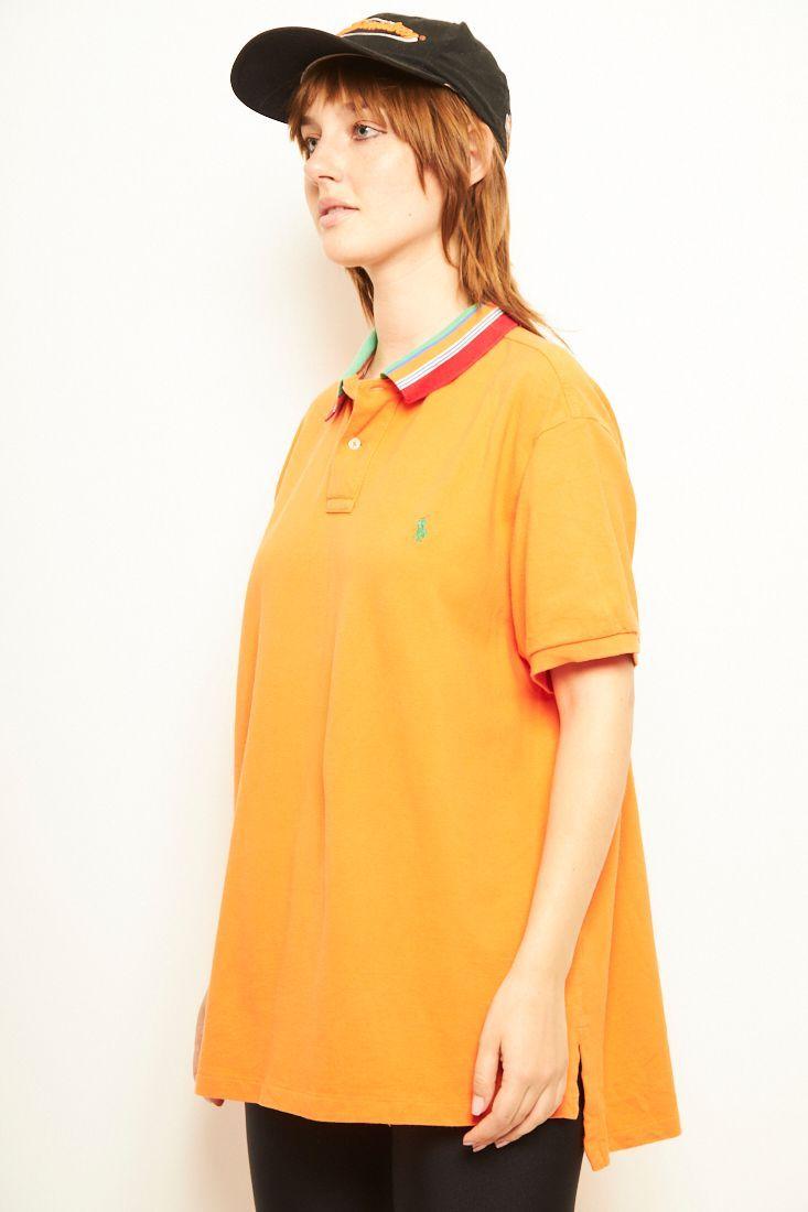 Polera casual reciclado naranja ralph lauren talla XL -1
