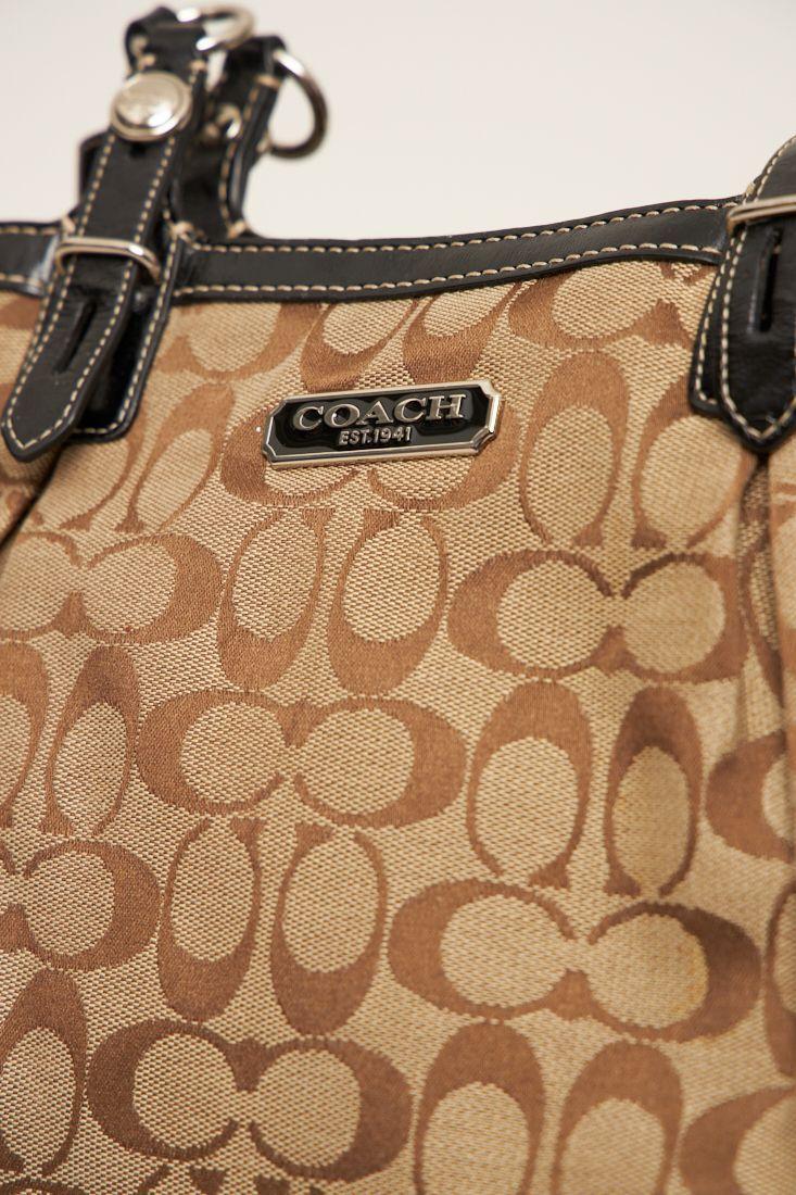 Cartera casual reciclado camel coach talla L  -2