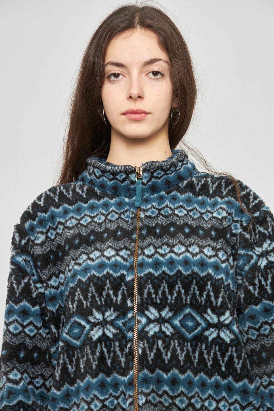 Poleron casual reciclado multicolor denim & co talla L-4