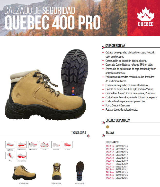 Calzado Seguridad Quebec 400 Pro-4