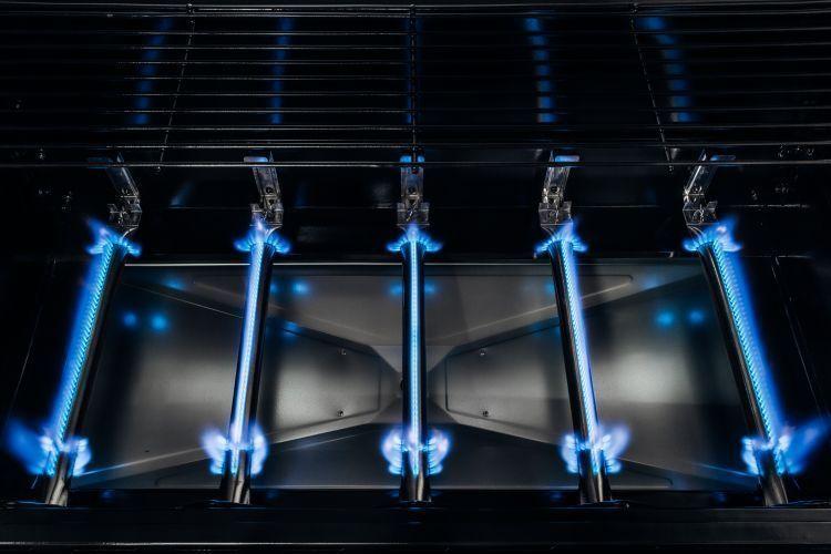 Parrilla a Gas 5 Quemadores + Lateral Black Premier DynaGlo-5