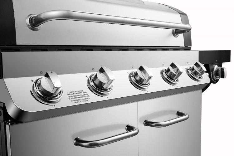 Parrilla a Gas 5 Quemadores Quemador Lateral Acero Inoxidable Premier DynaGlo-5