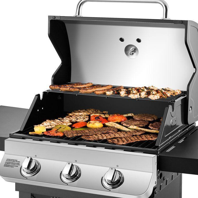 Parrilla a Gas 3 Quemadores Acero Inoxidable Premier Dyna-Glo-3