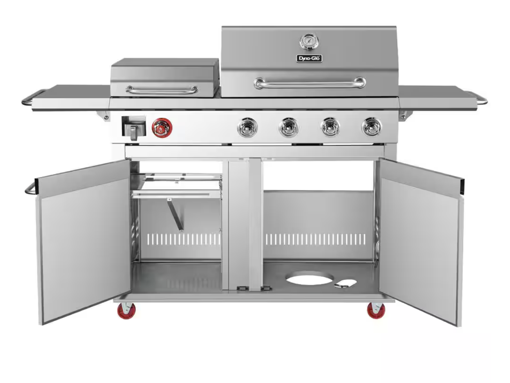 Parrilla a Gas 4 Quemadores Plancha Acero Inoxidable Dyna Glo-3