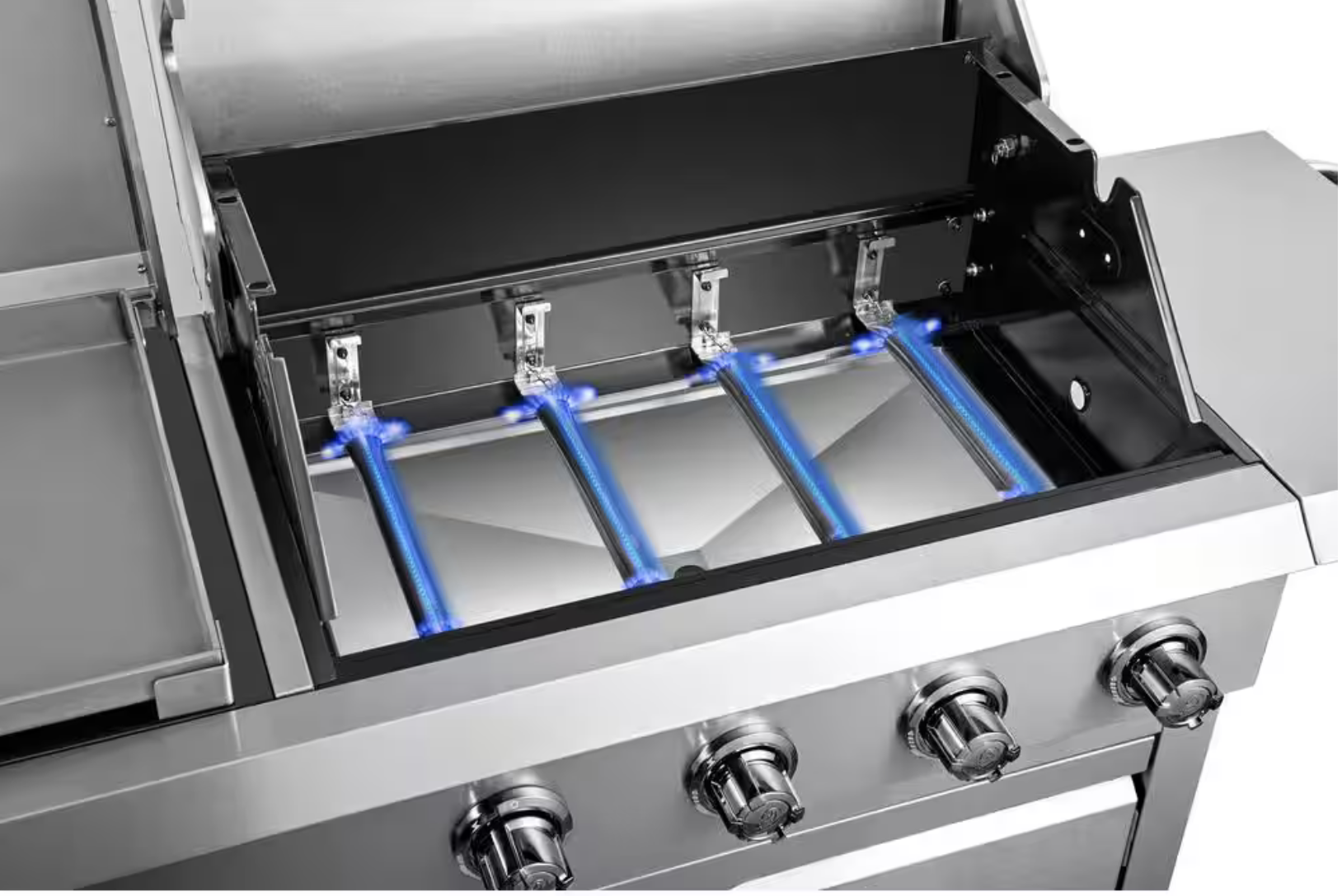 Parrilla a Gas 4 Quemadores Plancha Acero Inoxidable Dyna Glo-6