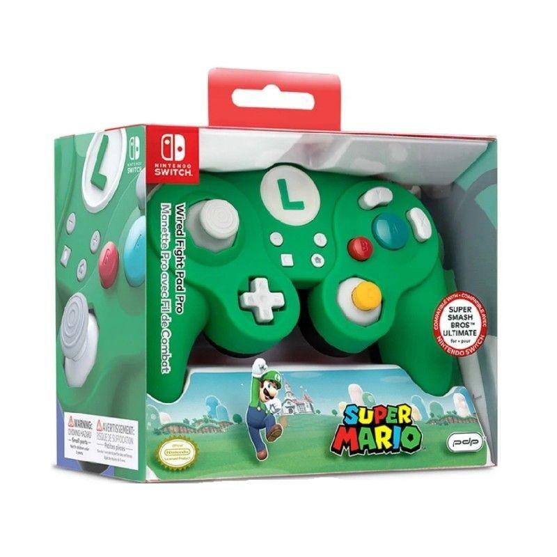 Control Wired PDP Fight Pad Pro Luigi Ed. - Switch - Sniper-0