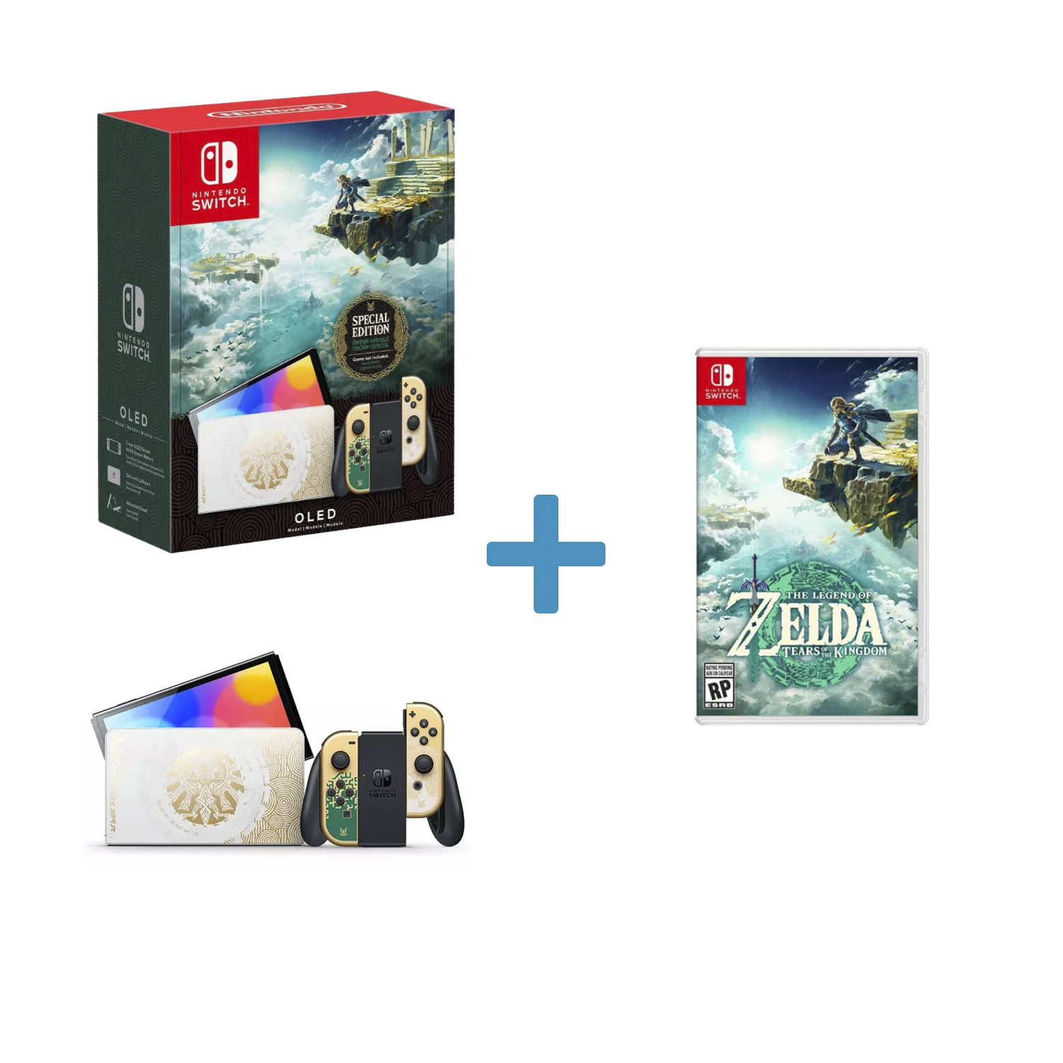 Consola Nintendo Switch Oled Zelda Totk + Juego - Sniper-0