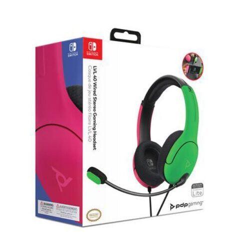 PDP Auricular LVL40 Neon Pink/Green - Switch - Sniper-0