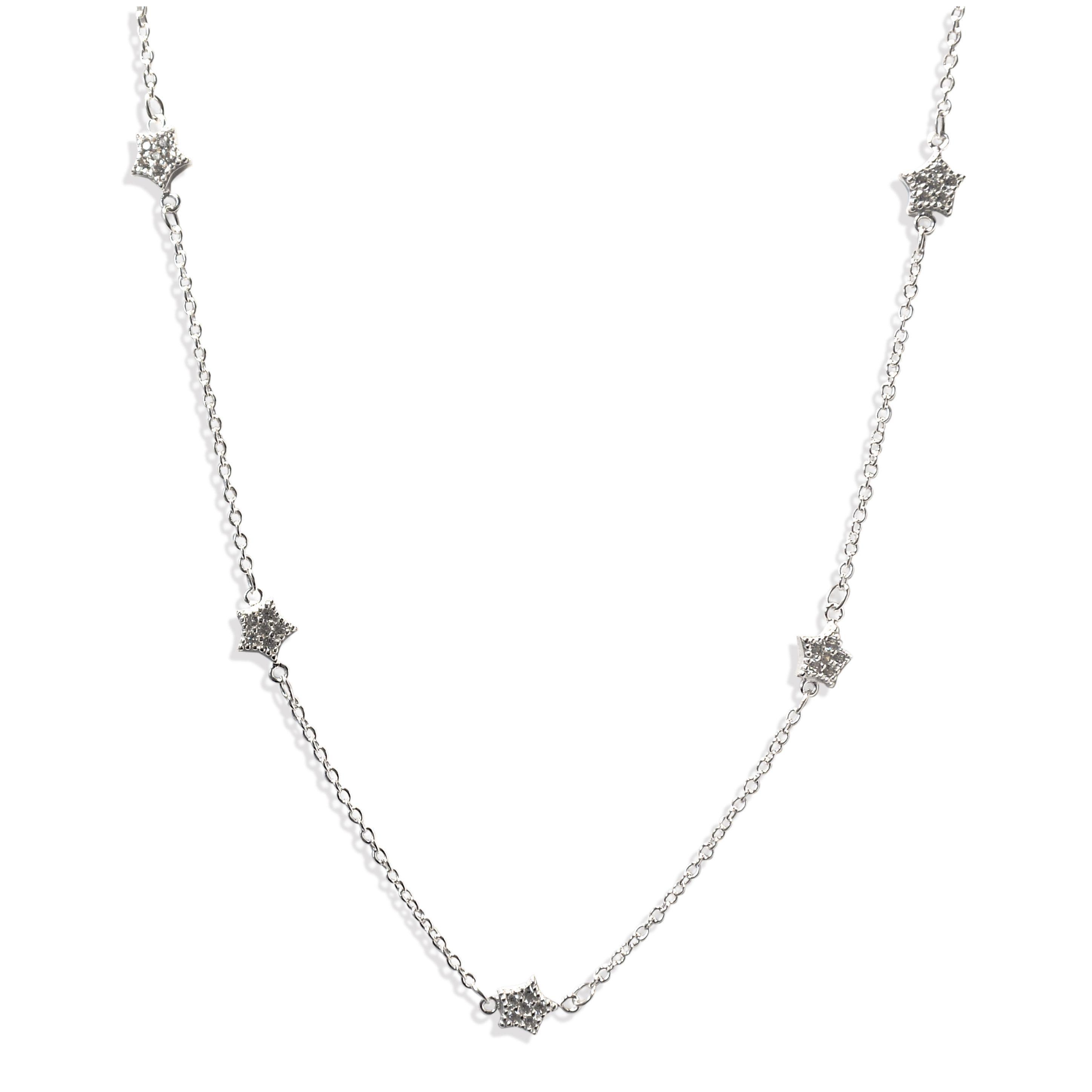 Collar 5 Estrellas Plata Fina 925 -1