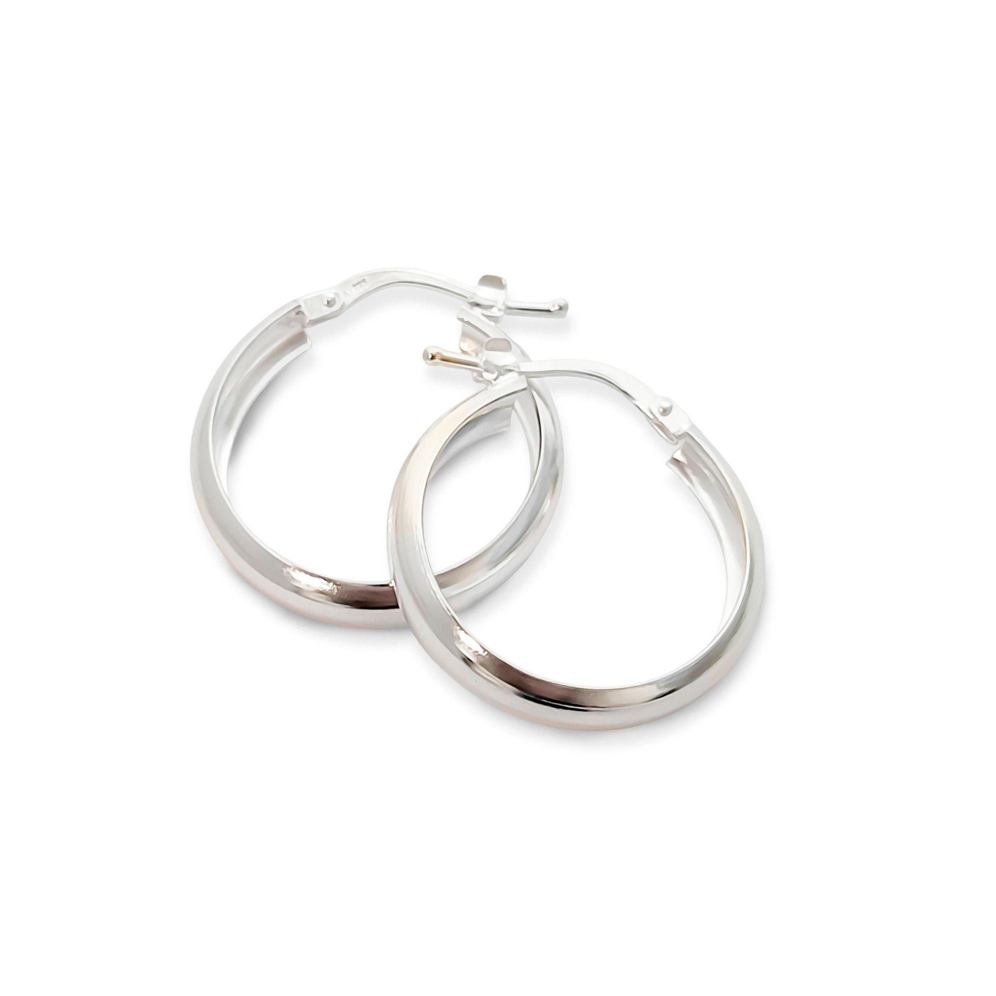 Aros Argolla Bisagra 21mm Plata Fina 925-0