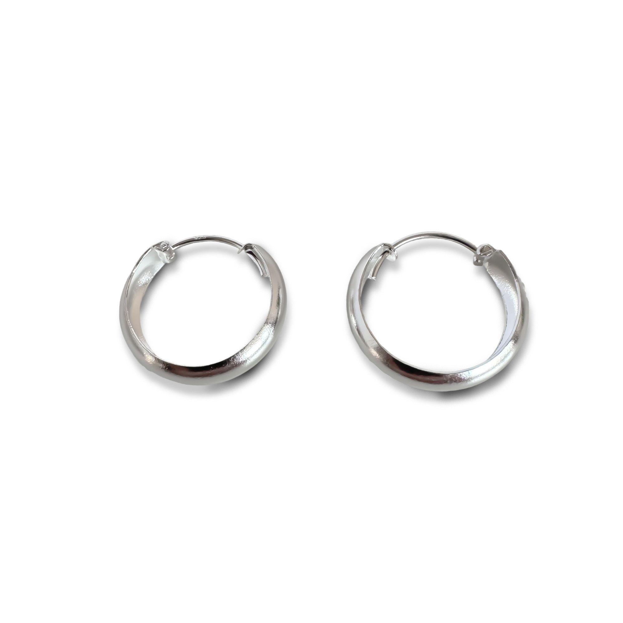 Aros Argolla Bote 18mm Plata Fina 925-1