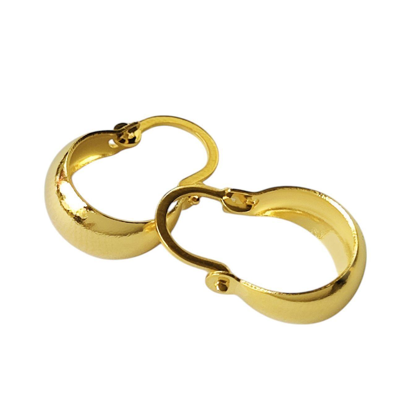 Aros Argolla Bote Mini  Enchapado Oro 18K-0