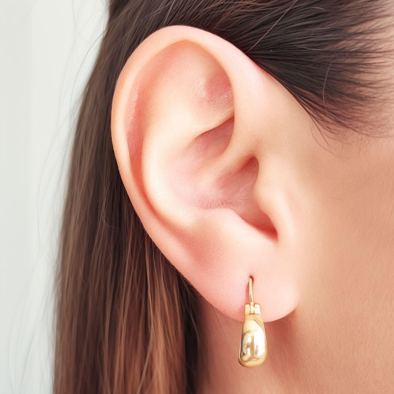 Aros Argolla Bote Mini  Enchapado Oro 18K-2